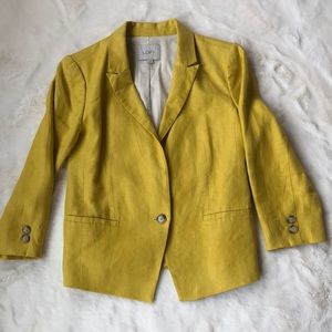 Loft yellow linen blazer